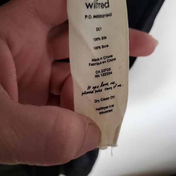 Aritzia Wilfred Sheer Silk Slip Dress Black XS - Picture 10 of 11